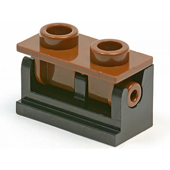 Hinge Brick 1 x 2 Base with Brown Hinge Brick 1 x 2 Top Plate (3937 / 3938)