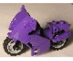 Riding Cycle Motorcycle City with Black Chassis (Short Fairing Mounts) and Light Bluish Gray Wheels