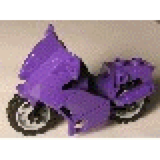 Riding Cycle Motorcycle City with Black Chassis (Short Fairing Mounts) and Light Bluish Gray Wheels