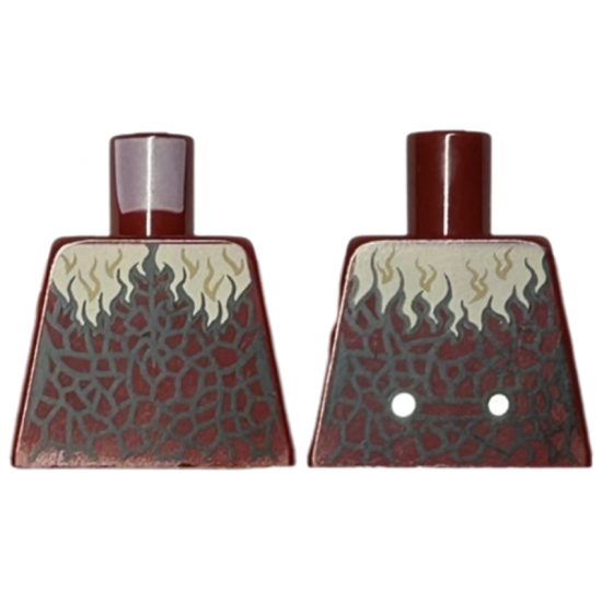 Torso Female Tan Fur Collar and Black Pebbling Pattern