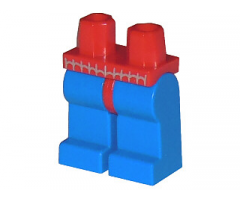 Hips and Blue Legs with Spider-Man Webbing Pattern
