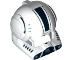 Minifigure, Headgear Helmet SW Clone Pilot with Open Visor and Black Markings Pattern