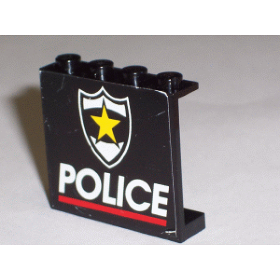 Panel 1 x 4 x 3 with Police Red Line and Yellow Star Badge Pattern (Sticker) - Set 6348