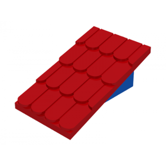 Fabuland Roof Support Slope, 6 x 2 with Red Fabuland Roof Slope without Chimney Hole (787 / 4323)
