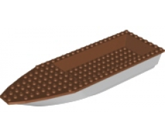 Boat Hull Unitary 28 x 8 Base with Reddish Brown Boat Hull Unitary 28 x 8 Top (92710 / 92711)
