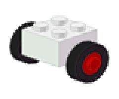 Wheel & Tire Assembly Brick, Modified 2 x 2 with Wheels Red for Single Tire, with Black Tires 14mm D. x 4mm Smooth Small Single (3137c01 / 3139)