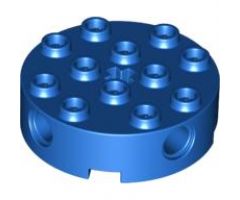 Brick, Round 4 x 4 with 4 Side Pin Holes and Center Axle Hole