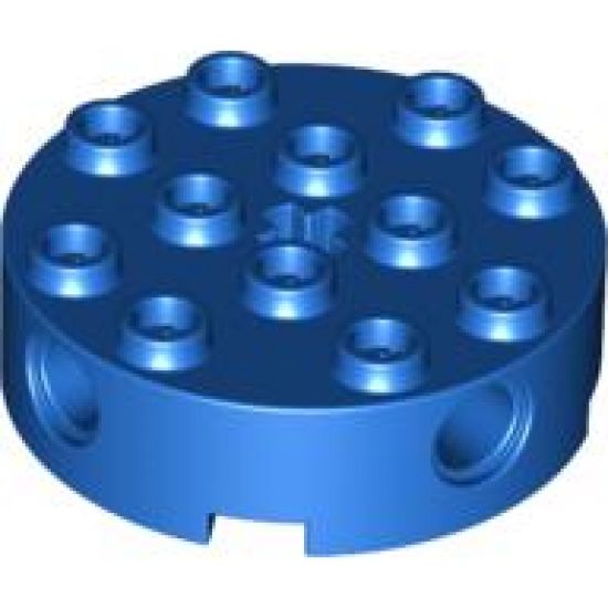 Brick, Round 4 x 4 with 4 Side Pin Holes and Center Axle Hole