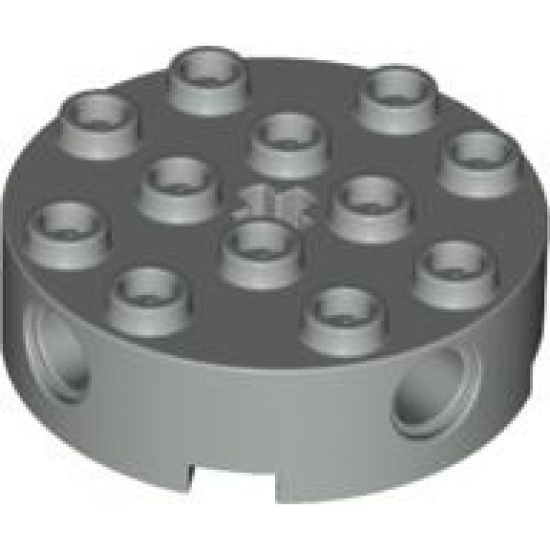 Brick, Round 4 x 4 with 4 Side Pin Holes and Center Axle Hole