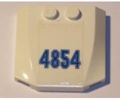 Wedge 4 x 4 x 2/3 Triple Curved with Number 4854 Pattern (Sticker) - Set 4854