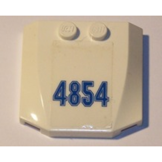 Wedge 4 x 4 x 2/3 Triple Curved with Number 4854 Pattern (Sticker) - Set 4854