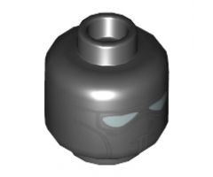 Minifigure, Head Alien with Face Mask with Silver Goggles Pattern (SW V-wing Pilot) - Hollow Stud