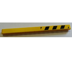 Technic, Liftarm 1 x 15 Thick with Black and Yellow Danger Stripes Pattern Model Left Side (Sticker) - Set 8258