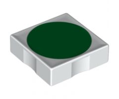 Duplo, Tile 2 x 2 with Shape Green Circle Pattern
