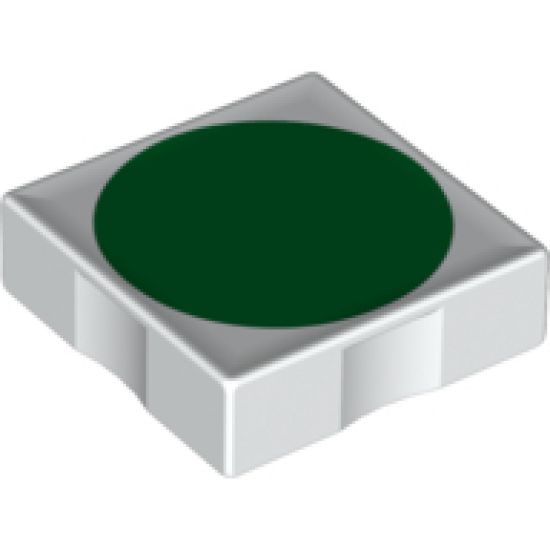 Duplo, Tile 2 x 2 with Shape Green Circle Pattern