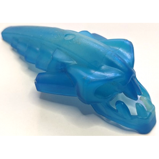 Bionicle Head, Barraki Takadox with Marbled Blue Pattern