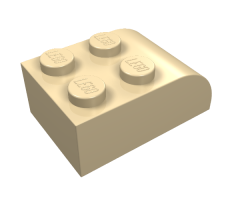 Slope, Curved 3 x 2 x 1 with Four Studs