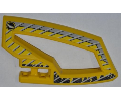 Technic, Panel RC Car Panel Flexible Right with Dirt Crusher Logo and Gray Stripes on Yellow and Black Background Pattern (Stickers) - Set 8369-1