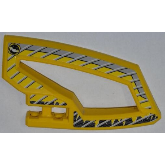 Technic, Panel RC Car Panel Flexible Right with Dirt Crusher Logo and Gray Stripes on Yellow and Black Background Pattern (Stickers) - Set 8369-1