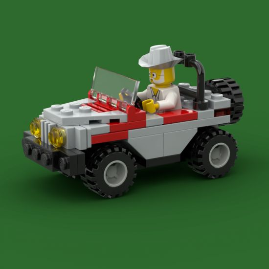 Retro Jurassic Park Jeep