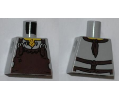 Torso Dark Brown Apron with Silver Buckles Pattern