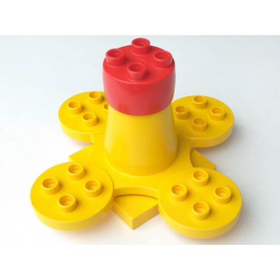 Duplo Merry-Go-Round Large with Red Cap, Four Seats and 4 x 4 Base