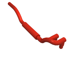 Vehicle Exhaust Pipe Twin Inlet 11L Right