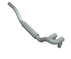 Vehicle Exhaust Pipe Twin Inlet 11L Right