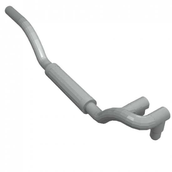 Vehicle Exhaust Pipe Twin Inlet 11L Right