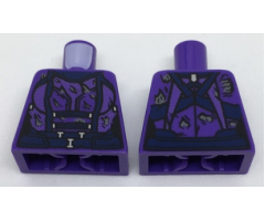 Torso Female Damaged Armor, Dark Blue Belt Pattern