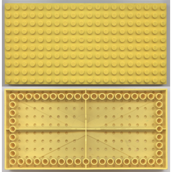 Brick 10 x 20 with Bottom Tubes in single row around edge, with '+' Cross Support