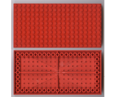 Brick 10 x 20 with Bottom Tubes in single row around edge, with '+' Cross Support