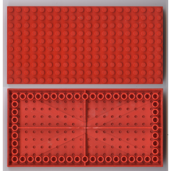 Brick 10 x 20 with Bottom Tubes in single row around edge, with '+' Cross Support