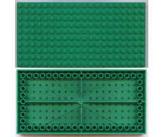 Brick 10 x 20 with Bottom Tubes in single row around edge, with '+' Cross Support