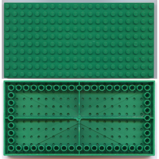 Brick 10 x 20 with Bottom Tubes in single row around edge, with '+' Cross Support