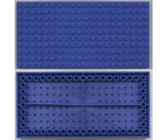 Brick 10 x 20 with Bottom Tubes in single row around edge, with '+' Cross Support