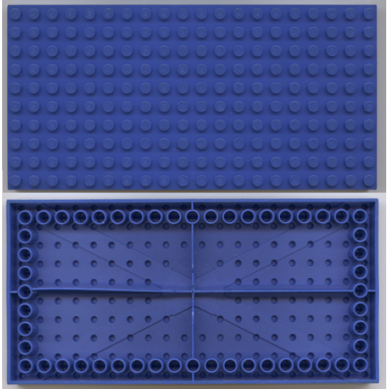 Brick 10 x 20 with Bottom Tubes in single row around edge, with '+' Cross Support