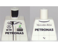 Torso Race Suit with Boss, Mercedes-Benz, Petronas, Puma and UBS Logos, Front and Back Pattern