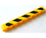 Technic, Liftarm 1 x 9 Thick with Black and Yellow Danger Stripes Pattern Model Right (Sticker) - Set 8069