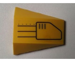 Wedge 4 x 4 No Studs with Vent Pattern (Sticker) Model Left - Set 7712
