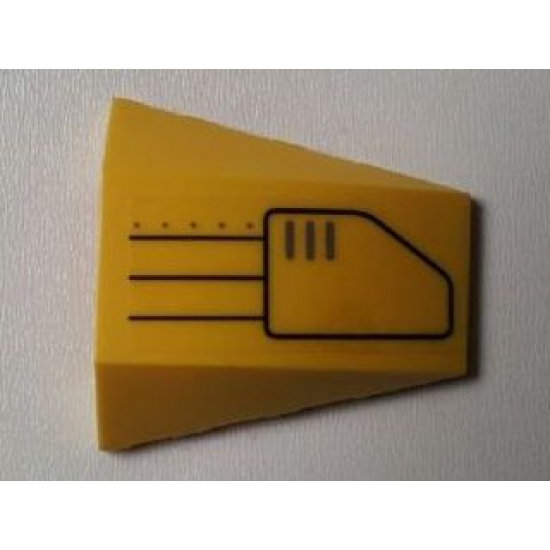 Wedge 4 x 4 No Studs with Vent Pattern (Sticker) Model Left - Set 7712