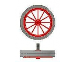 Wheel & Tire Assembly Spoked Large, with Light Gray Tire Smooth - Large (35/36)