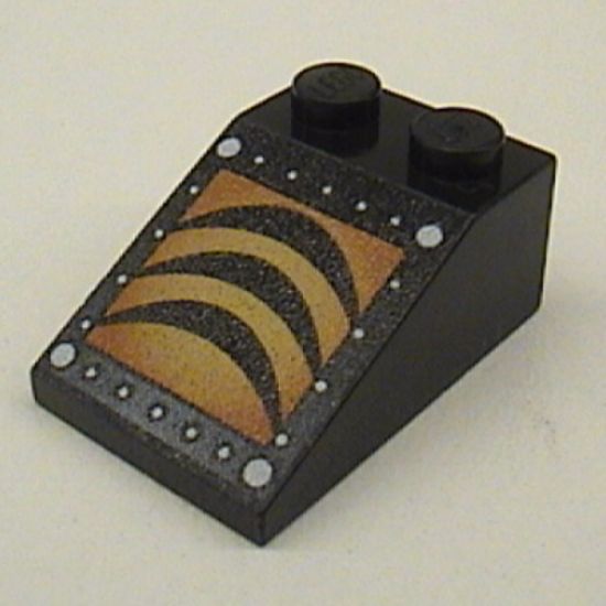 Slope 33 3 x 2 with Stingrays 3 Black Arcs and White Circles Pattern