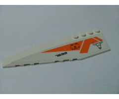 Wedge 12 x 3 Left with '7692', Hatch, Bulls Head and Orange Stripes Pattern (Sticker) - Set 7692