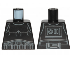 Torso SW Armor Stormtrooper, Gray and Silver Lines Detailed Armor Pattern without Shoulder Belts