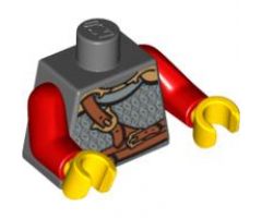 Torso Castle Kingdoms Chest Strap and Belt Front and Back Pattern / Red Arms / Yellow Hands