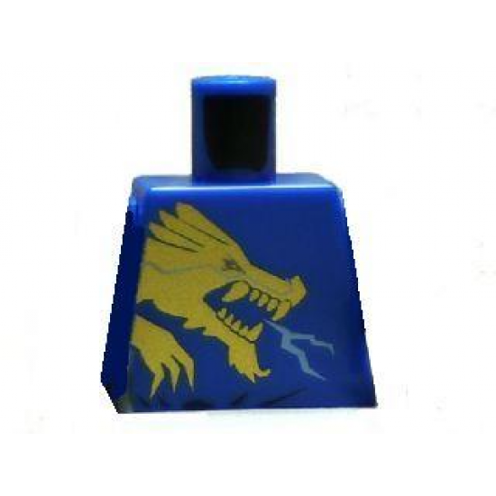 Torso Ninjago Gold Dragon Front and Gold Lion and 'JAY' Back Pattern