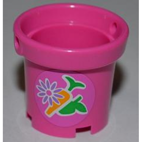 Belville Bucket without Handle with Flower, Carrot and Apple Pattern (Sticker) - Set 3189