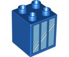 Duplo, Brick 2 x 2 x 2 with Window 3 Pane Pattern (3597)