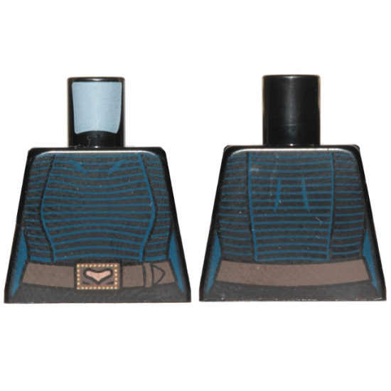 Torso Female Dark Blue Stripes with Belt Pattern (SW Barriss Offee)